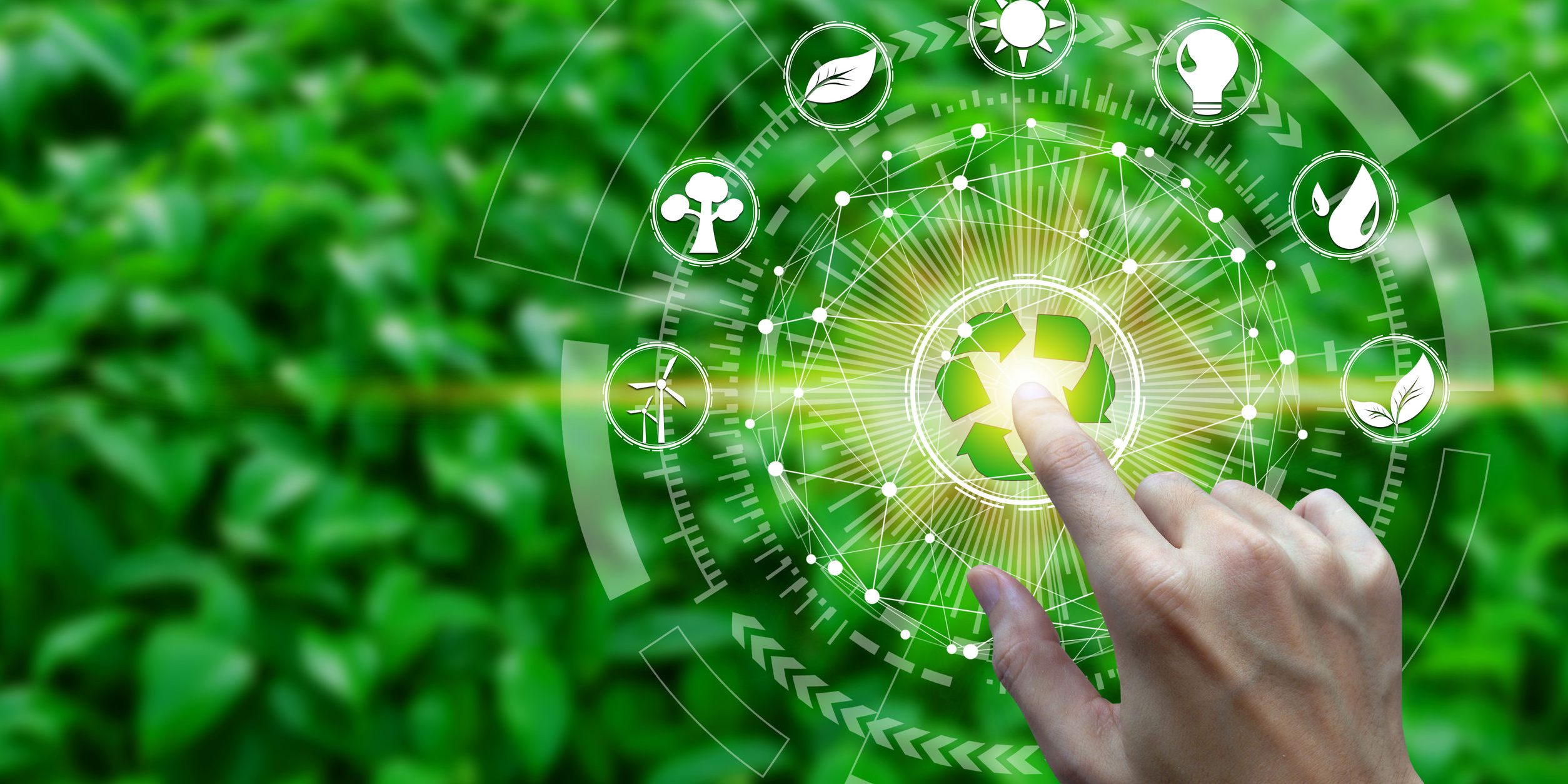 Finger touch with environment Icons