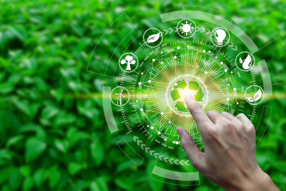 Finger touch with environment Icons