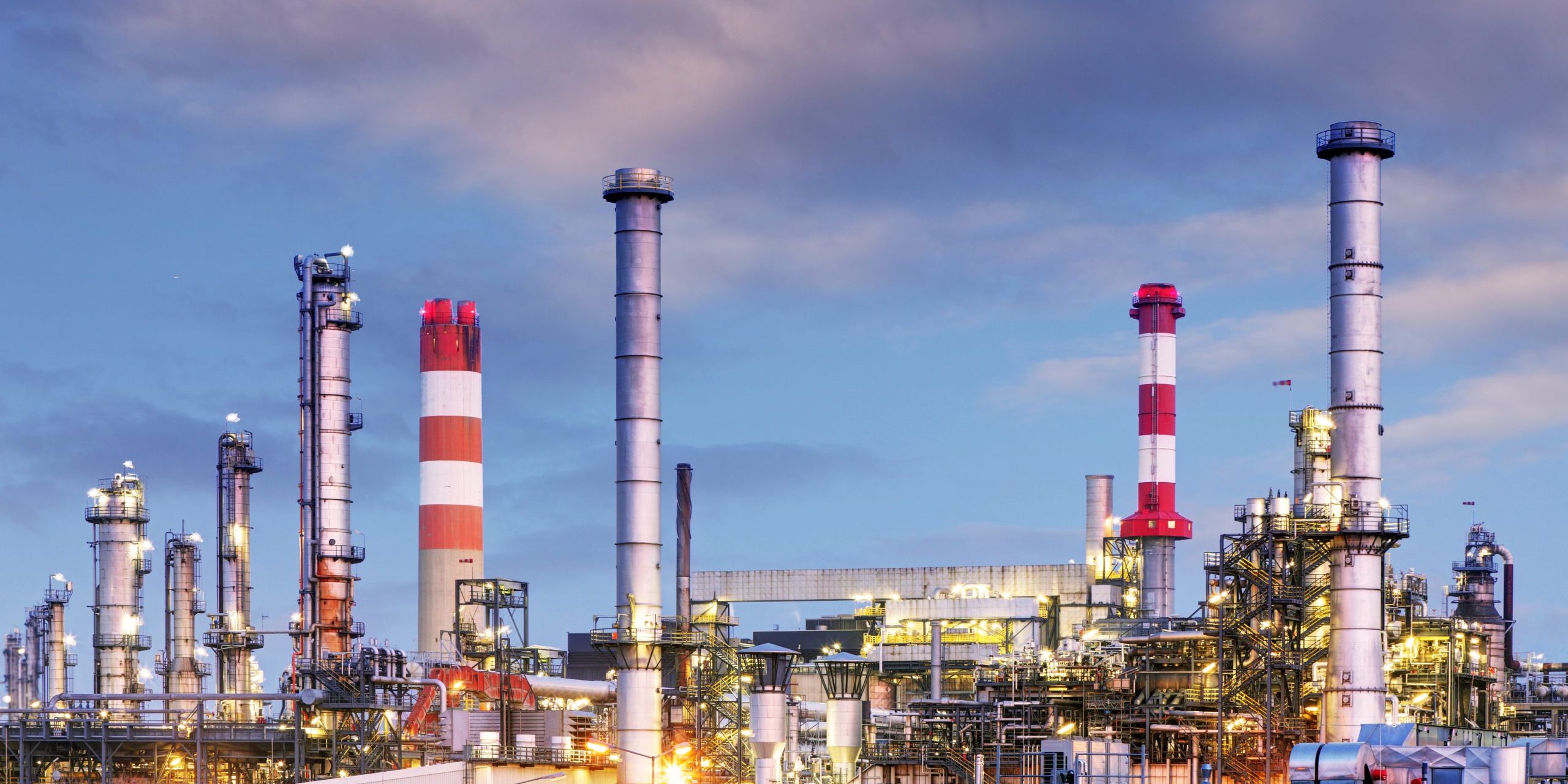 Oil and gas industry – refinery at twilight – factory – petroche