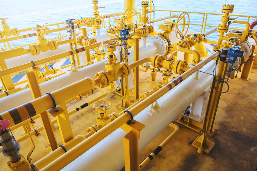Pipe line gas and structure of offshore platform