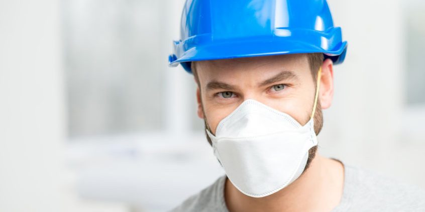 Builder with protective mask