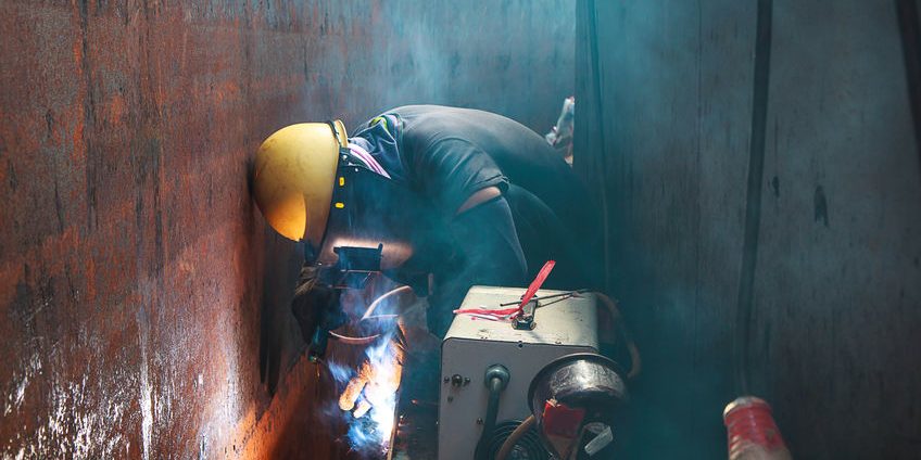 Repair storage tank welding
