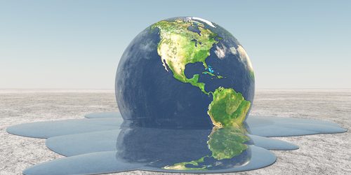 Earth,Melting,Into,Water