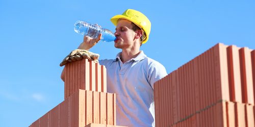 Thirsty,Construction,Worker