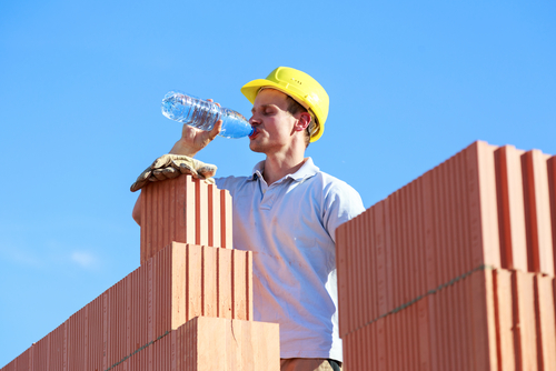 Thirsty,Construction,Worker