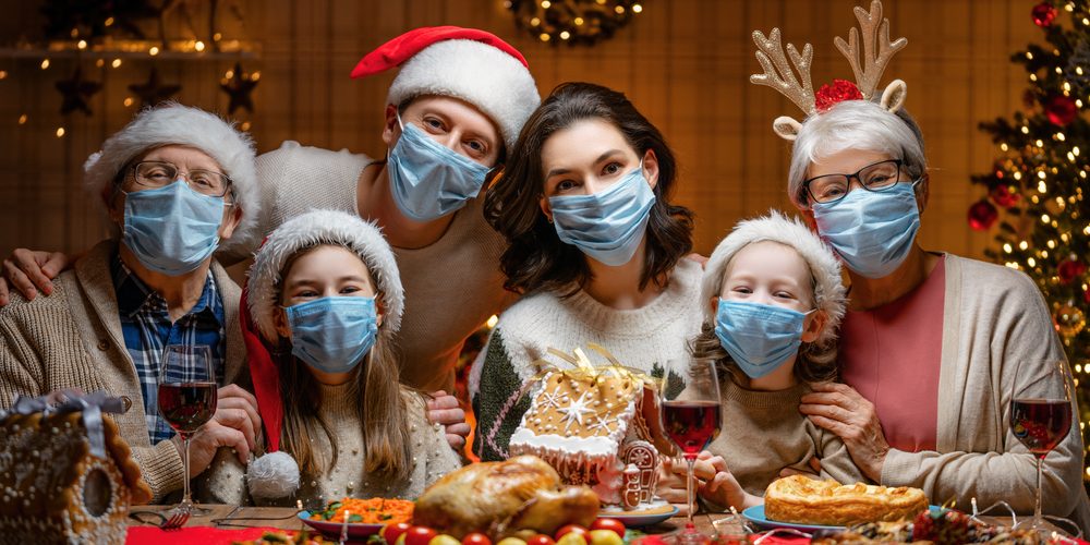 Merry,Christmas!,Happy,Family,Are,Having,Dinner,At,Home.,Celebration